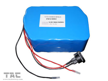 Bağlayıcı ile 12V LiFePO4 Pil Paketi f&amp;#39;or Sokak Lambası IFR 26650 50ah