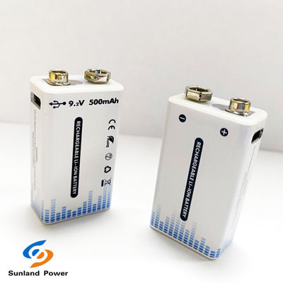 9V Şarj edilebilir Lityum İyon Pil Portatif USB C / C Tipi Bağlantısı