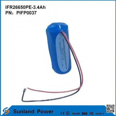 IFR26650PE-3.4Ah 3.2V LiFePO4 Batarya Hücresi Güneş Işığı için El feneri Çember Hayat 2000 Zaman