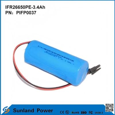 IFR26650PE-3.4Ah 3.2V LiFePO4 Batarya Hücresi Güneş Işığı için El feneri Çember Hayat 2000 Zaman