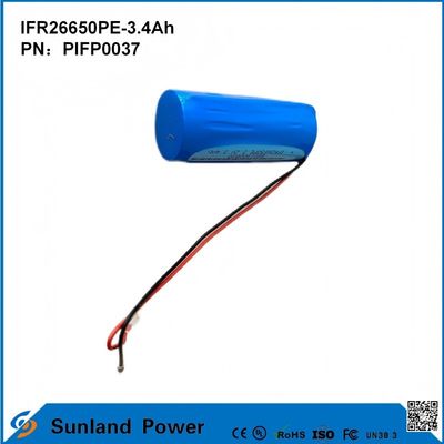 IFR26650PE-3.4Ah 3.2V LiFePO4 Batarya Hücresi Güneş Işığı için El feneri Çember Hayat 2000 Zaman