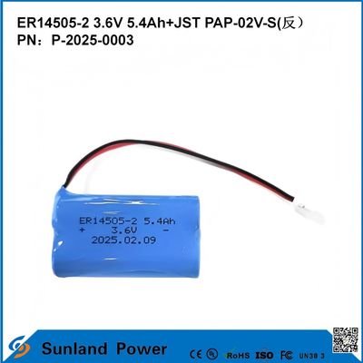 3.6V 5.4AH ER14505-2 Birincil Pil Yüksek ve istikrarlı çalışma voltajı uzun güçlü ömür