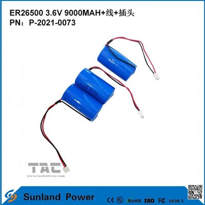 3.6V 9AH ER26500 Birincil Pil Yüksek ve istikrarlı çalışma voltajı uzun ömürlü