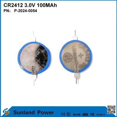 CR2412 3.0V 100MAH Li-MnO2 Pil Uzun Sürekli Güçlü Yaşam