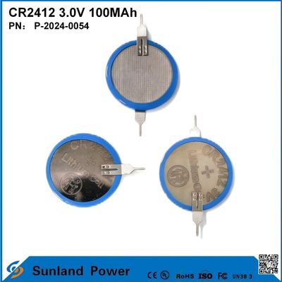 CR2412 3.0V 100MAH Li-MnO2 Pil Uzun Sürekli Güçlü Yaşam
