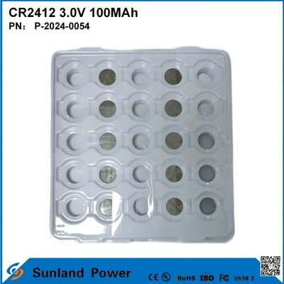CR2412 3.0V 100MAH Li-MnO2 Pil Uzun Sürekli Güçlü Yaşam
