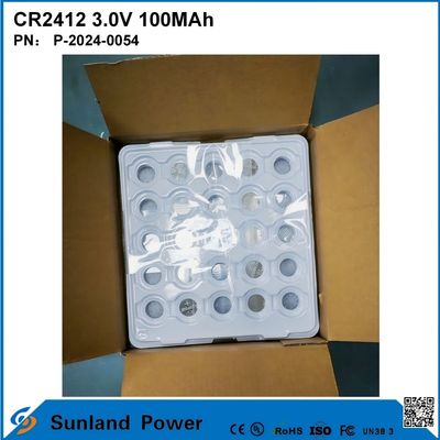 CR2412 3.0V 100MAH Li-MnO2 Pil Uzun Sürekli Güçlü Yaşam