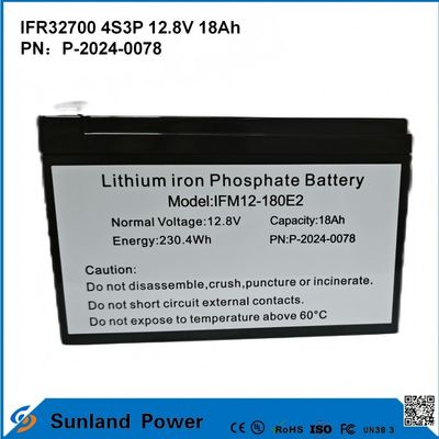 IFR32700 4S3P 12.8V 18Ah Güneş ışığı için Yüksek parlaklıklı LEDS Bahçe Güneş ışıkları ömrü uzun batarya