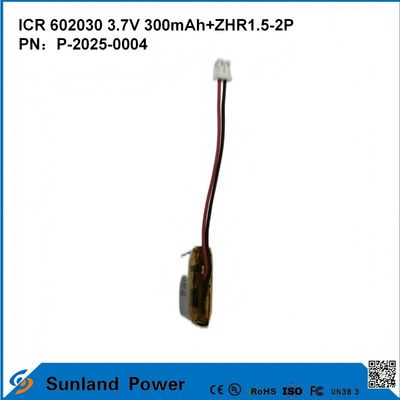 602030 3.7V 300mAh + ZHR1.5-2P Batarya Ultra İnce Tasarımdan Çeşitli Küçük Akıllı Cihazlar için Esnek Uyumluluk Bluetooth Kulaklıkları Giyilebilir Cihazlar Ve Taşınabilir Tıbbi Ekipmanlar