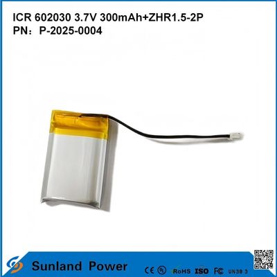 602030 3.7V 300mAh + ZHR1.5-2P Batarya Ultra İnce Tasarımdan Çeşitli Küçük Akıllı Cihazlar için Esnek Uyumluluk Bluetooth Kulaklıkları Giyilebilir Cihazlar Ve Taşınabilir Tıbbi Ekipmanlar