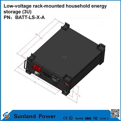 3U Düşük Voltajlı Akıllı Kontrol Ev Enerji Depolama Tüm-Birlikte Butler LiFePO4 51.2V 50A 5120Wh16S1P Alüminyum kabuklu prizmatik LFP pil 3.2V/100Ah döngü ömrü 4000 döngü