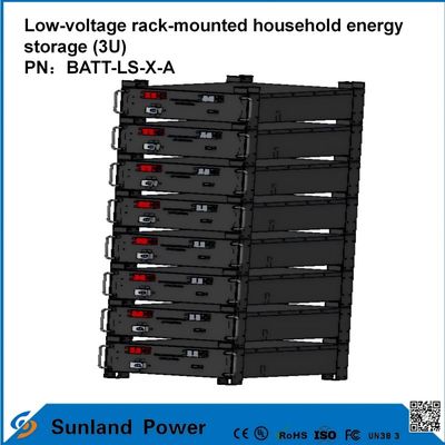 3U Düşük Voltajlı Akıllı Kontrol Ev Enerji Depolama Tüm-Birlikte Butler LiFePO4 51.2V 50A 5120Wh16S1P Alüminyum kabuklu prizmatik LFP pil 3.2V/100Ah döngü ömrü 4000 döngü