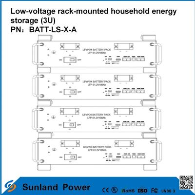 3U Düşük Voltajlı Akıllı Kontrol Ev Enerji Depolama Tüm-Birlikte Butler LiFePO4 51.2V 50A 5120Wh16S1P Alüminyum kabuklu prizmatik LFP pil 3.2V/100Ah döngü ömrü 4000 döngü