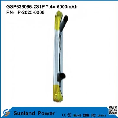 Yeniden şarj edilebilir Lityum-Ion Pil Paketi GSP636096-2S1P 7.4V Ve 5000mAh Güç Bankası İçin Dış Elektronik Aygıtlar El feneri Işıklandırma Küçük Elektronik Ekipmanlar