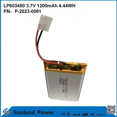 GP603450 Tüketici Elektronik ve Tıbbi Uygulamalar için Hücre 1200mAh 3.7V UL & UN38.3 Sertifikalı stokta ve özelleştirilebilir