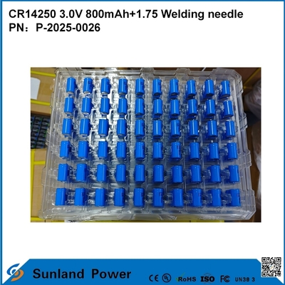 CR14250 3.0V 800mAh + 1.75 Kaynak iğnesi Akıllı ölçüm için kullanılabilir Su sayaçları Elektrik sayaçları Gaz sayaçları Bellek yedekleme CMOS bellek RTC gerçek zamanlı saatler Kablosuz alarm sensörleri