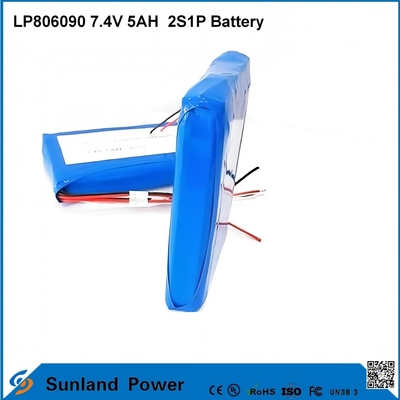 7.4V 5AH LP806090 2S1P Polimer Lityum İyon Pilleri I2C Fonksiyonu ile Yakıt Ölçücüsü