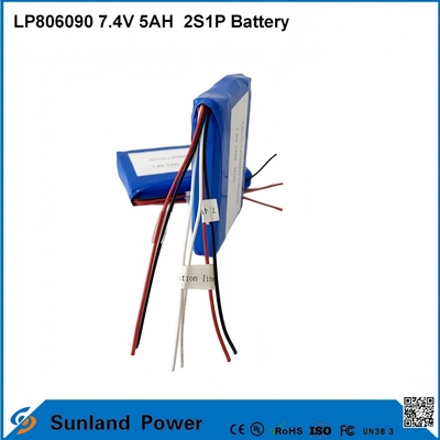 7.4V 5AH LP806090 2S1P Polimer Lityum İyon Pilleri I2C Fonksiyonu ile Yakıt Ölçücüsü