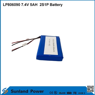 7.4V 5AH LP806090 2S1P Polimer Lityum İyon Pilleri I2C Fonksiyonu ile Yakıt Ölçücüsü