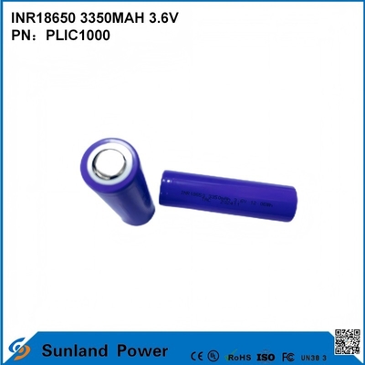 INR18650 3350MAH Tüketici elektroniği mobil enerji depolama sistemlerinde kullanılan 3.6V batarya akıllı terminaller güç bankaları
