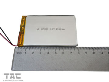 Cep telefonu için GSP035080 3.7V 1300mAh Polimer Lityum İyon Pil, dizüstü biisayar