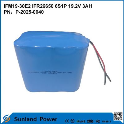 LiFePO₄ IFM19-30E2 IFR26650 6S1P 19.2V 3AH PİLİ enerji depolama sistemlerinde, elektrikli el aletlerinde kullanılır