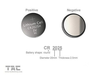 LED Işık CR2025 3.0V 160mA Birincil Lityum Düğme Pil