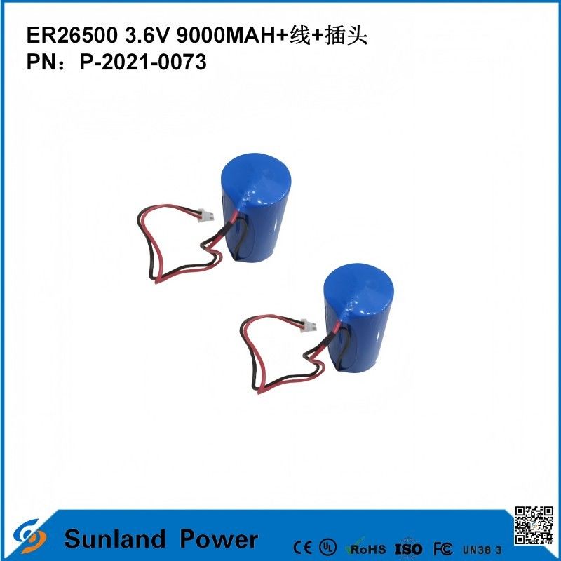 3.6V 9AH ER26500 Birincil Pil Yüksek ve istikrarlı çalışma voltajı uzun ömürlü