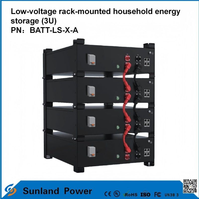 3U Düşük Voltajlı Akıllı Kontrol Ev Enerji Depolama Tüm-Birlikte Butler LiFePO4 51.2V 50A 5120Wh16S1P Alüminyum kabuklu prizmatik LFP pil 3.2V/100Ah döngü ömrü 4000 döngü