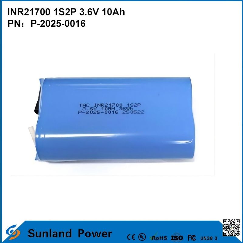 INR21700 1S2P 3.6V 10Ah Yüksek Hızlı Şarj, Yüksek Güçlü İhtiyaçlı Aygıtlar için Uygun!