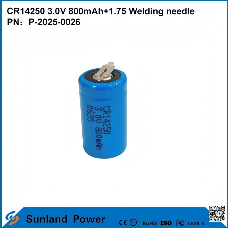 CR14250 3.0V 800mAh + 1.75 Kaynak iğnesi Akıllı ölçüm için kullanılabilir Su sayaçları Elektrik sayaçları Gaz sayaçları Bellek yedekleme CMOS bellek RTC gerçek zamanlı saatler Kablosuz alarm sensörleri