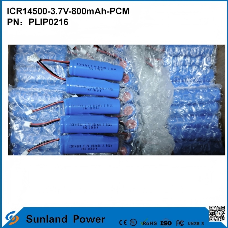 ICR14500-3.7V-800mAh-PCM Pili LED Işıkları, Dijital Ürünler, Akıllı Ev Cihazları, Kablosuz Fareler, Elektrikli Diş Fırçaları ve Tıraş Makinelerinde Kullanılır