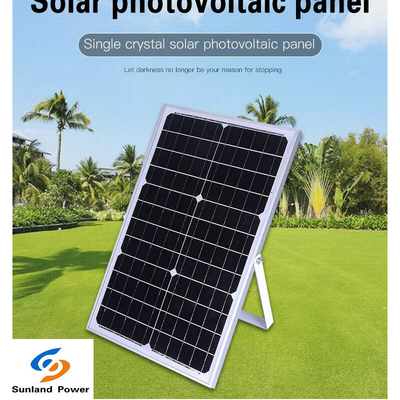 Ev için Monokristal Silikon Mono Güneş Paneli 18V 30W 1.66A