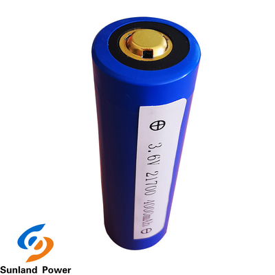 USB 300 Kez Döngü Ömrü ile Mavi Lityum Silindirik Pil ICR21700 3.6V 4000mah