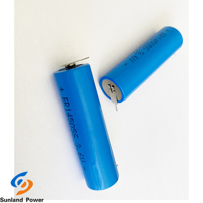 Mavi LiSOCl2 Pil ER14505S 3.6V 1.8AH Yüksek Sıcaklık Pil