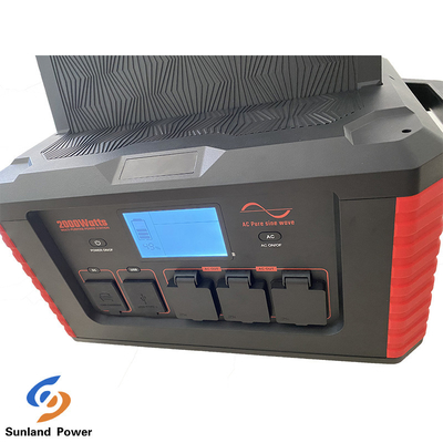 İnvertörlü Güneş Paneli Taşınabilir Enerji Depolama Sistemi Açık Güç İstasyonu 2000Wh