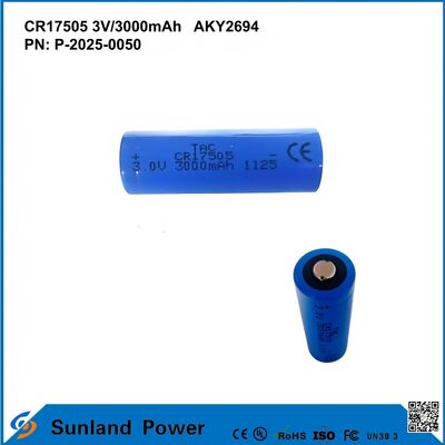 Akıllı Sayaçlarda Endüstriyel Kontrol ve Güvenlik Sistemlerinde Uygulanan CR17505 3V 3000mAh Pil