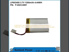 GP603450 Kullanıcı Elektronik ve Tıbbi Hücre 1200mAh 3.7V UL & UN38.3 Sertifikalı Stokta Özel
