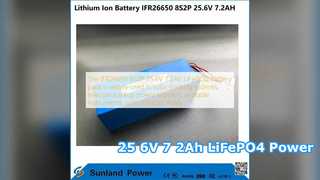 IFR26650 8S2P 25,6V 7,2Ah LiFePO4 Pil Gücü
